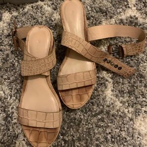 VIA SPIGA SHOES cork wedge sandals